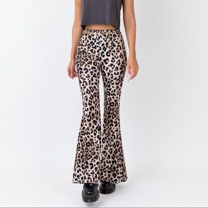 Princess Polly Leo Leopard print flares NWT